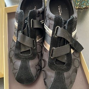 Gently used Coach Jenny black suede athletic leisure shoe